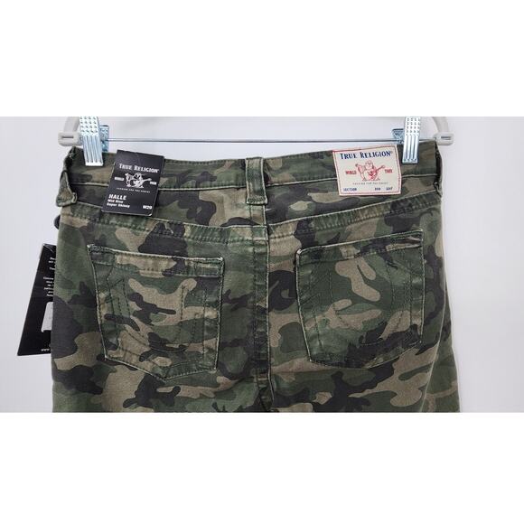 New NWT True Religion Hallie‎ Camouflage Mid Rise Skinny Jeans Size 29 - Picture 8 of 12
